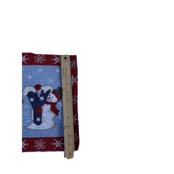 Christmas Tapestry Table Runner Snowman Joy Holiday 68" x 12” Kitchen Linens - Picture 4 of 5